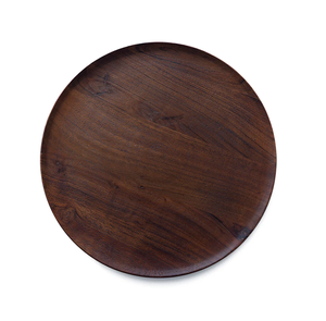 Placa de cargador de madera Diseño simple redondo Hecho a mano Color natural Plato de vajilla Placa de cargador de madera Venta más vendida - Product Image 3