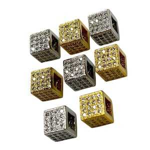 CZ Micro boîte forme laiton perles brin solide cuivre perles collier oxydé cuivre perles en gros perles brins faisant des bijoux - Product Image 6