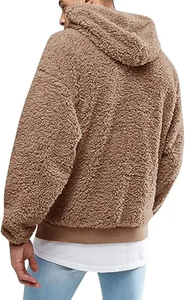 Suéter de gran tamaño de lana polar supercómodo para hombre, Sudadera con capucha de lana Sherpa y conjunto de Jogger, sudaderas con capucha unisex - Product Image 3