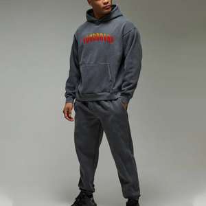 Conjuntos Deportivos con Capucha Unisex de Algodón 100% Lavado al Ácido, Transpirables, con Estampado Frontal, para Adultos, Primavera - Product Image 2