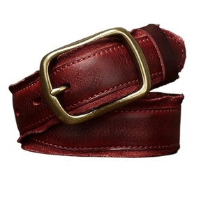 Recién llegados, nueva colección de cinturones de cuero de vaca genuino, Color marrón con hebilla de aleación, ropa formal e informal - Product Image 6