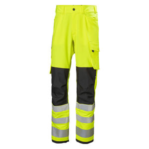 Pantalones de trabajo informales de alta visibilidad para hombre, características de seguridad reflectantes, cintura media elástica, cordón, bolsillos impermeables, bolsillos de carga - Product Image 1