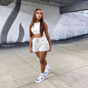 Conjunto de Ropa de Verano para Mujer, Conjunto de Dos Piezas, Shorts de Playa para Mujer, Estampado Floral Tejido - Product Image 3