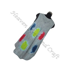 Robe longue en rayonne imprimée Tie Dye pour femmes Robe parapluie Tie Dye Colorful Design Rayon Beach Wear Umbrella Tie Dye Dress - Product Image 2