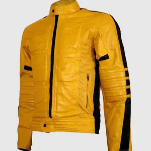 2023 New Men s Winter Motorbike Style Genuine Leather Jacket Winter Leather Jacket with customized design With Front zipper