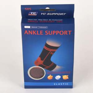 Support de cheville noir/rouge - YC 505 (Silicone & Spandex/Nylon) - Product Image 2
