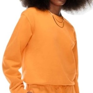 Suéter de Algodón Grueso Personalizado para Mujer, Sudadera Holgada con Cuello Alto Simulado, Cuello Redondo Largo con Bordado, Felpa Suave - Product Image 4