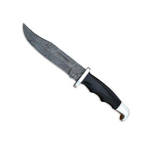 Cuchillo de Caza y Camping de Acero de Damasco de Grado Industrial de Alta Calidad, Mango de Madera Hecho a Mano, Soporte de Personalización OEM, 3 Años de Garantía - Product Image 5