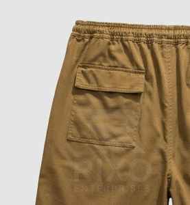Shorts en toile décontractés pour hommes |   Shorts d'été 100% polyester anti-plis taille haute style cargo imprimé personnalisé avec cordon de serrage - Product Image 5