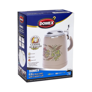 DOMEX Chope à bière en céramique 0,5 L avec couvercle plat en étain, 3 couleurs assorties, lot de 6 - Product Image 2