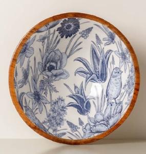 Bol à salade en bois avec motif émaillé imprimé, dernière collection, pour la restauration et la vaisselle domestique - Product Image 2