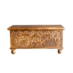 Vintage Wood Cabinet for Living Room Decor with Jewelry <b>Box</b> Functionality - Product Image 1