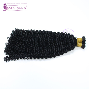 Vente en gros de cheveux crus vietnamiens de haute qualité en vrac bouclés noirs - Product Image 1