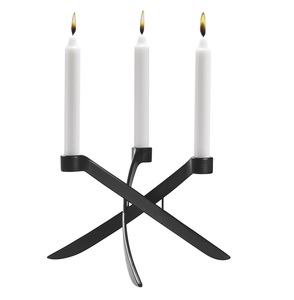 Nouveau design 2025 éclairage utiliser des bougeoirs décoratifs pour la maison avec finition enduite noire pour le décor de support de bougeoir de table - Product Image 4