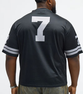 Maillot de sport unisexe en maille respirante à séchage rapide, manches courtes, mode été printemps, streetwear, logo personnalisé, directement de l'usine - Product Image 6