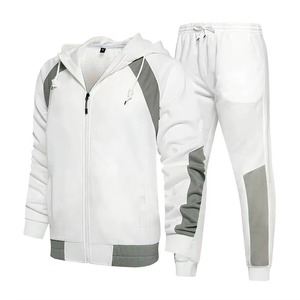 Ensemble de survêtement coupe ajustée pour hommes, sweat à capuche de jogging de sport et pantalon à rayures, survêtement à capuche à manches longues - Product Image 6