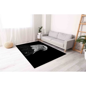 Alfombra de águila calva: alfombra de animales impresa en 3D, decoración de oficina, alfombra de chenilla - Product Image 4