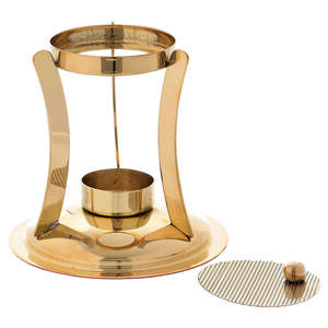 Brûleur d'encens métallique en fer doré au design moderne, paquet de graines de bois, parfum aromatique le plus populaire, support décoratif de table - Product Image 3