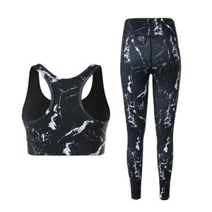 Ensemble de yoga 2 pièces à imprimé floral pour femmes, leggings taille haute, soutien-gorge de sport, tenue de sport, vêtements de fitness, ensemble de vêtements de sport - Product Image 6