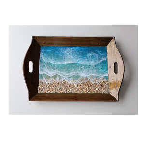 Plateaux en bois de résine, plateau de cuisine, plateau de luxe pour restaurants et hôtels, dernières pièces, plateau moderne d'excellente qualité - Product Image 1