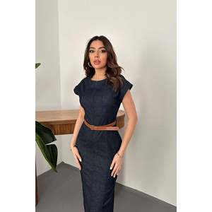 Vestido Largo de Mezclilla Azul - Azul - Product Image 3
