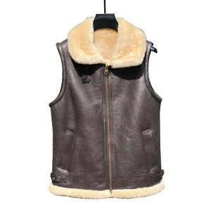 Chaqueta de cuero genuino chaleco para hombre abrigo grueso de invierno ropa de abrigo de piel cálida material natural moda Premium Elegante ropa fría - Product Image 2