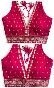 Magnifique chemisier avec zari, fil et travail manuel - Product Image 5