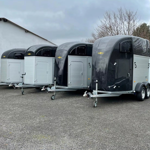 Nouvelle remorque pour 2 chevaux American Spirit avec espace de vie, carrosse flottant angulaire semi-suspendu, charge utile de 2400 kg, couleur personnalisée - Product Image 1