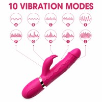 Vibrateur réaliste double G-Spot en silicone étanche rechargeable pour femmes - Dispositif de bien-être pour adultes - Vente en gros