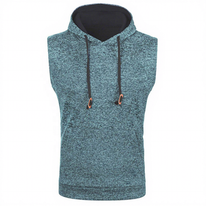 Novedad: Sudadera sin mangas para hombre con capucha, de secado rápido, tela cómoda, efecto desgastado, alta calidad, transpirable, venta directa de fábrica. - Product Image 1