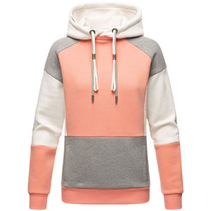 Sudadera informal de algodón con capucha para mujer Sudadera de manga larga Color Block Tech Fleece con bolsillo Bonito diseño con capucha - Product Image 4