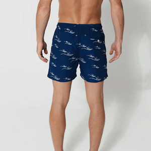 Short de bain pour hommes imprimé par sublimation personnalisée Short de plage en polyester de style décontracté pour l'été - Product Image 4