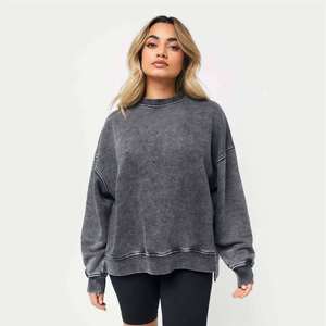 Sudadera de Mujer de Cuello Redondo, Talla Grande, de Felpa de Algodón de 280g, con Estampado Digital de Alta Calidad, Sudadera con Capucha Personalizada para Invierno - Product Image 1