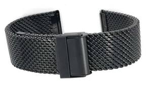 WD011 Unisex Black Luxury Water Resistant Breathable Durable Stainless Steel <b>Watch</b> Band Adjustable Soft Lightweight Smart <b>Watch</b> - Product Image 6