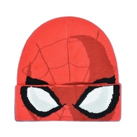 Concept One Marvel Spider-Man Miles Morales Roll Down Cuff Beanie Hat, Bonnet tricoté d'hiver avec tête de mort pour hommes élégants Winter Beanie