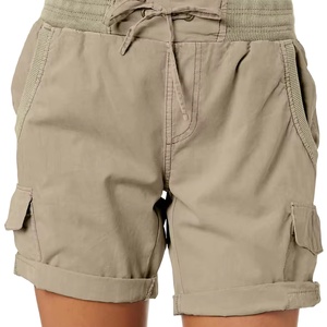 Pantalones cortos Cargo de cuatro bolsillos informales de cintura alta para mujer, versión holgada para exteriores, diseño transpirable - Product Image 1