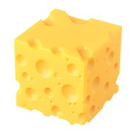 Grand cube de fromage jaune moelleux anti-stress, jouet à presser à rebond lent, jouet géant en forme de fromage, en matériau TPR