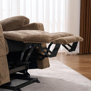 Moderner Elektrischer Relaxsessel mit Heiz- und Massagefunktionen, Dunkelgraue Stoffpolsterung, Fernbedienung - Product Image 6