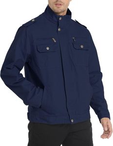 Vente en gros de vestes en toile pour hommes Vestes en coton de haute qualité pour la saison d'hiver Nouveau design de vestes en toile en coton à fermeture éclair pour hommes - Product Image 3