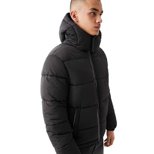 Veste matelassée à capuche de haute qualité sur mesure pour hommes, super douce avec col montant et poches latérales, vestes à bulles en gros - Product Image 2