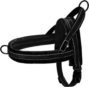Harnais de dressage réglable en nylon pour chiens avec coutures réfléchissantes Fournitures pour animaux de compagnie en tissu et cuir de canard - Product Image 1