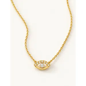 Collier de protection contre le mauvais œil en diamant - Product Image 1
