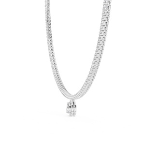 Collier tennis de luxe en argent 925 pour femme VDS, pendentif de forme différente certifié IGI, diamant cultivé en laboratoire CVD HPHT, collier en diamant - Product Image 3