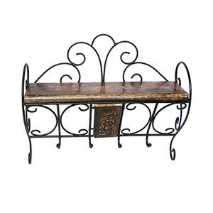 Supports d'étagère en métal ornés, découpe au laser, décoration murale, supports d'étagère décoratifs robustes - Product Image 1