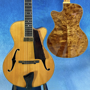 <span class=keywords><strong>Guitare</strong></span> jazz, table en épicéa, corps creux, finition brillante, touche en ébène, professionnelle, Yunzhi YZA25, prix réduit - Product Image 1