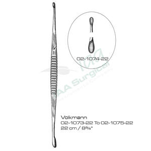 Cureta Volkmann de Acero Inoxidable, Cureta Ósea Médica Profesional para Cirugía General, Certificada por la CE - Product Image 3