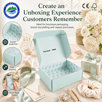 Boîtes en carton ondulé personnalisées avec revêtement UV et doublure en mousse pour accessoires capillaires et petits cadeaux - Logo personnalisé