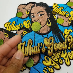 2024 nouveau Design jaune 3D Logo patchs de broderie fer à repasser patchs de tissu cousus pour enfants sweat à capuche survêtement chapeau avec fleur - Product Image 2