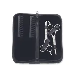 HAIR CARE SETS Stainless Steel Comb Beard Grooming Scissors Mustache Brush and Comb Kit Beard Gift Set