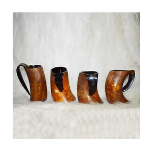 Buffalo Horn Mug <b>Drinkware</b> Hand-Carved Excellent Buffalo Horn Mugs Authentic Handcrafted Horn Mug - Product Image 1